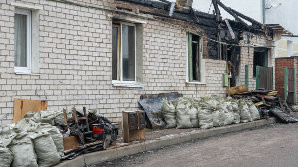 Professional Emergency Fire Cleanup technician working in Hastings, PA